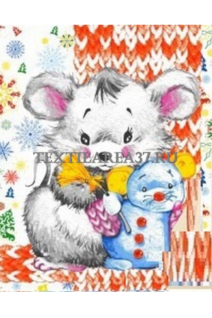 Полотенце вафельное кухонное "Новый Год" вид 2