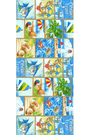 Вафельные полотенца банные  " По морям" вид 1